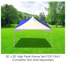 Party Tents Direct 20' x 20' Outdoor Wedding Canopy Event Tent Top ONLY, Striped Red   